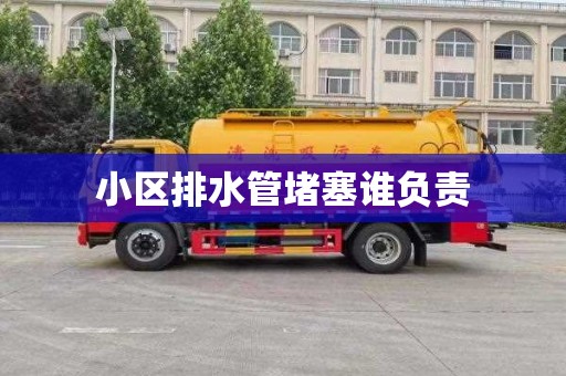 小区排水管堵塞谁负责