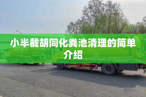 小半截胡同化粪池清理的简单介绍