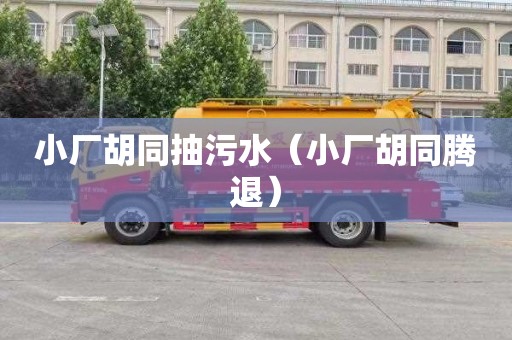 小厂胡同抽污水（小厂胡同腾退）