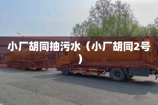 小厂胡同抽污水（小厂胡同2号）