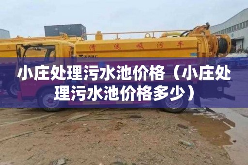 小庄处理污水池价格（小庄处理污水池价格多少）