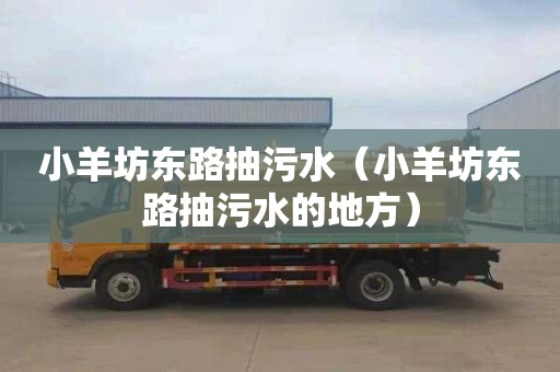 小羊坊东路抽污水（小羊坊东路抽污水的地方）