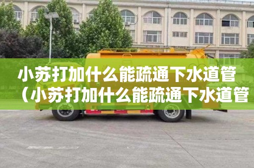 小苏打加什么能疏通下水道管（小苏打加什么能疏通下水道管道堵塞）