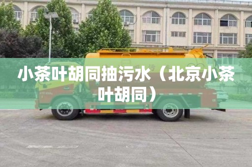 小茶叶胡同抽污水（北京小茶叶胡同）