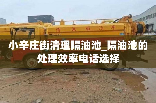 小辛庄街清理隔油池_隔油池的处理效率电话选择