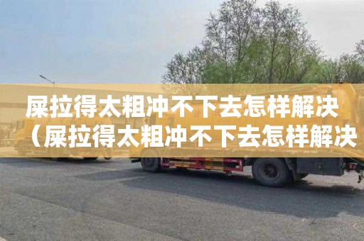 屎拉得太粗冲不下去怎样解决（屎拉得太粗冲不下去怎样解决呢）