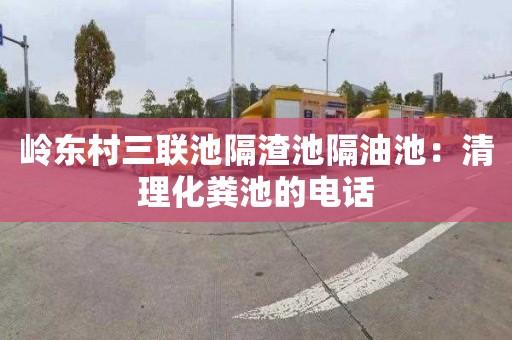 岭东村三联池隔渣池隔油池：清理化粪池的电话