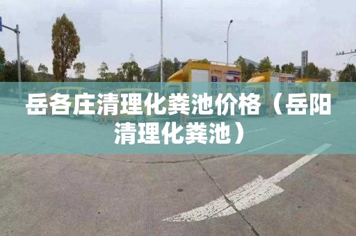 岳各庄清理化粪池价格（岳阳清理化粪池）
