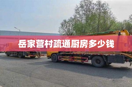 岳家营村疏通厨房多少钱