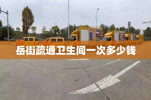 岳街疏通卫生间一次多少钱