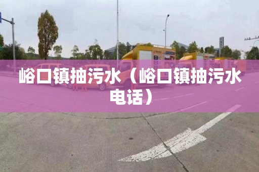 峪口镇抽污水（峪口镇抽污水电话）