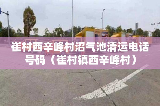 崔村西辛峰村沼气池清运电话号码（崔村镇西辛峰村）