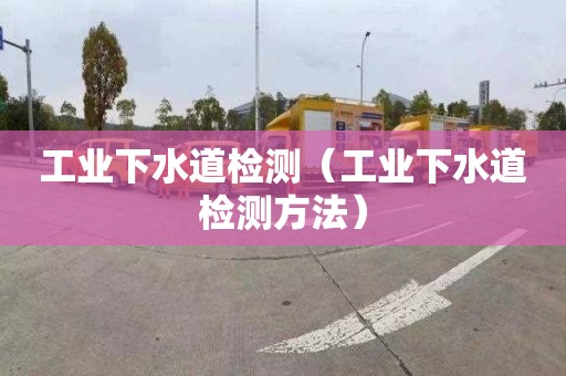 工业下水道检测（工业下水道检测方法）