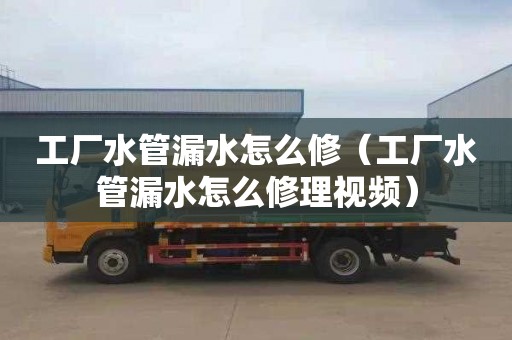 工厂水管漏水怎么修（工厂水管漏水怎么修理视频）