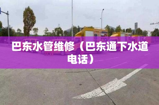 巴东水管维修（巴东通下水道电话）