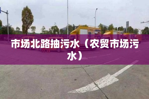 市场北路抽污水（农贸市场污水）
