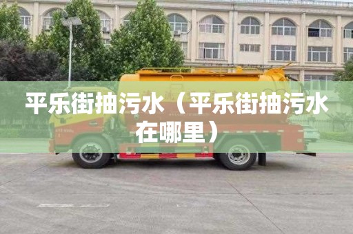 平乐街抽污水（平乐街抽污水在哪里）