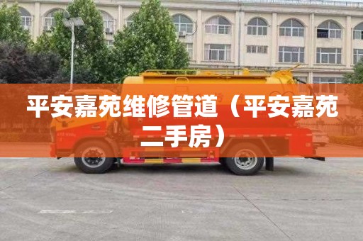 平安嘉苑维修管道（平安嘉苑二手房）