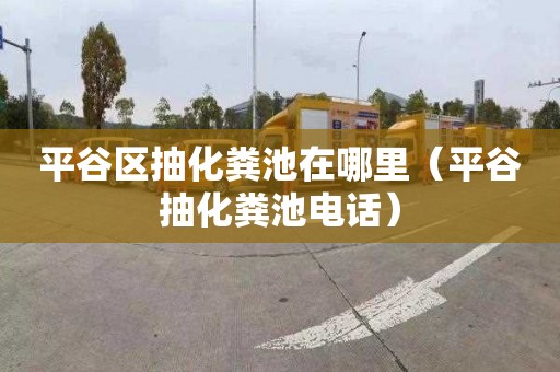 平谷区抽化粪池在哪里（平谷抽化粪池电话）