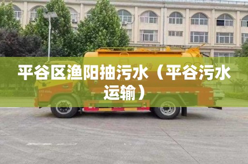 平谷区渔阳抽污水（平谷污水运输）