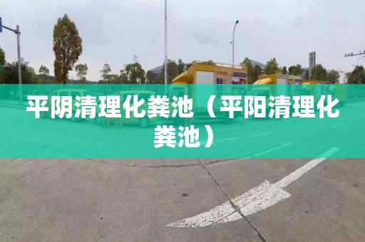 平阴清理化粪池（平阳清理化粪池）