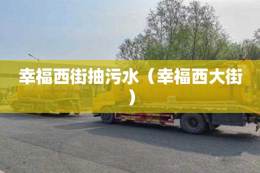 幸福西街抽污水（幸福西大街）