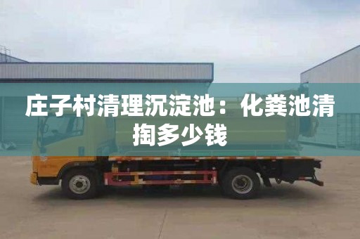 庄子村清理沉淀池：化粪池清掏多少钱