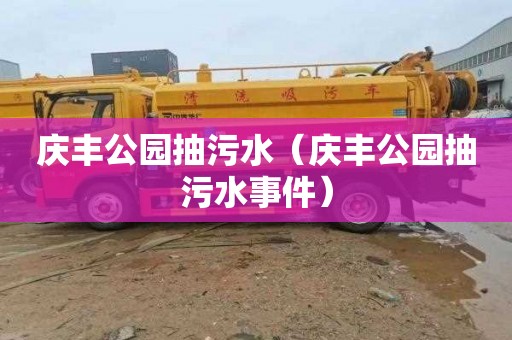 庆丰公园抽污水（庆丰公园抽污水事件）