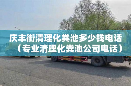 庆丰街清理化粪池多少钱电话（专业清理化粪池公司电话）