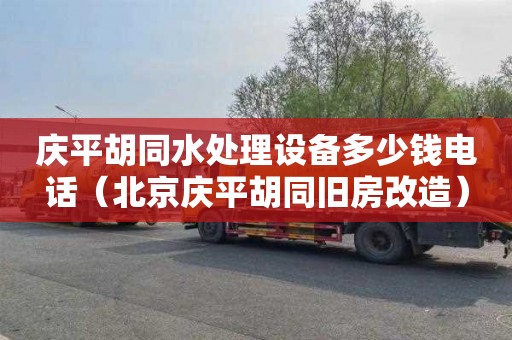 庆平胡同水处理设备多少钱电话（北京庆平胡同旧房改造）