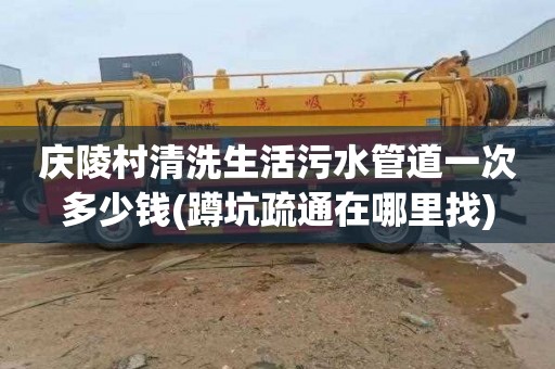 庆陵村清洗生活污水管道一次多少钱(蹲坑疏通在哪里找)