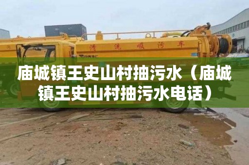 庙城镇王史山村抽污水（庙城镇王史山村抽污水电话）