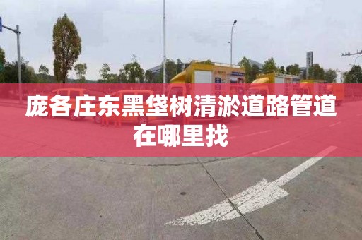 庞各庄东黑垡树清淤道路管道在哪里找