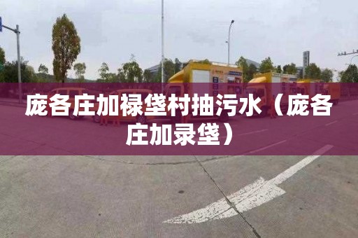 庞各庄加禄垡村抽污水（庞各庄加录垡）