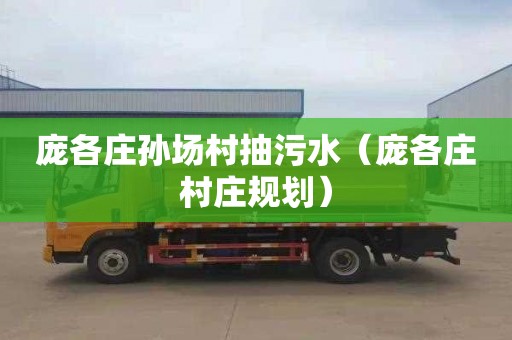 庞各庄孙场村抽污水（庞各庄村庄规划）