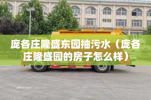 庞各庄隆盛东园抽污水（庞各庄隆盛园的房子怎么样）