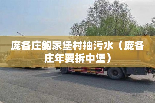 庞各庄鲍家堡村抽污水（庞各庄年要拆中堡）