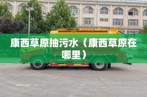 康西草原抽污水（康西草原在哪里）