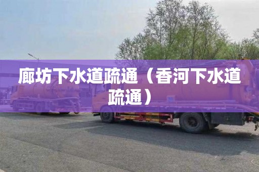 廊坊下水道疏通（香河下水道疏通）