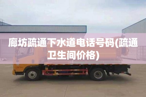 廊坊疏通下水道电话号码(疏通卫生间价格)