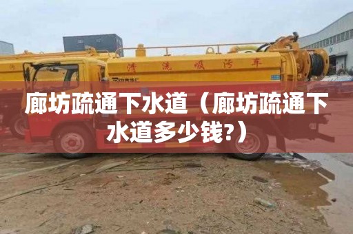 廊坊疏通下水道（廊坊疏通下水道多少钱?）