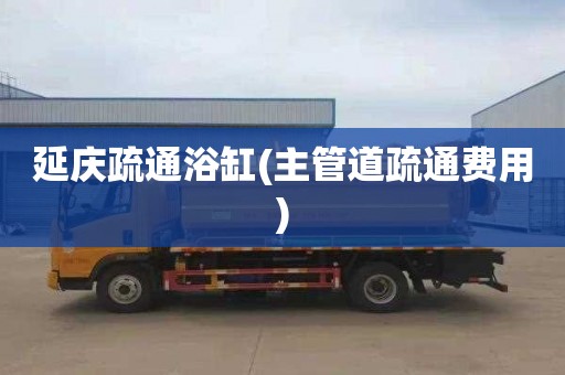 延庆疏通浴缸(主管道疏通费用)