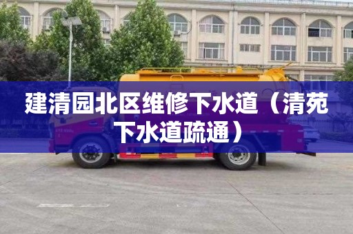 建清园北区维修下水道（清苑下水道疏通）