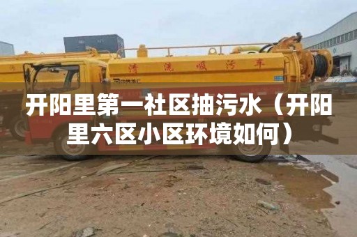 开阳里第一社区抽污水（开阳里六区小区环境如何）