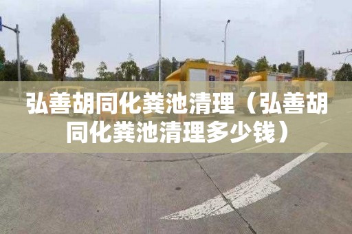 弘善胡同化粪池清理（弘善胡同化粪池清理多少钱）