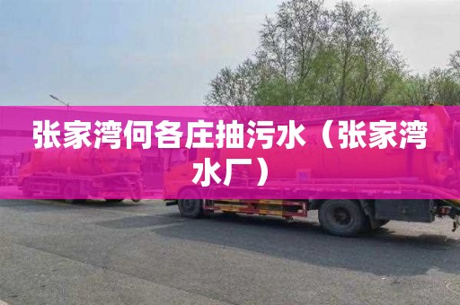 张家湾何各庄抽污水（张家湾水厂）
