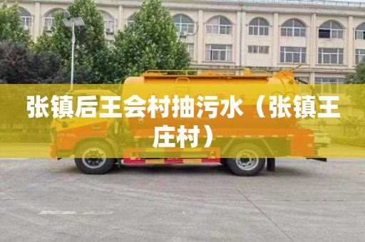 张镇后王会村抽污水（张镇王庄村）