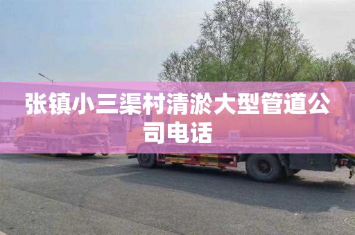 张镇小三渠村清淤大型管道公司电话