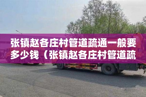张镇赵各庄村管道疏通一般要多少钱（张镇赵各庄村管道疏通一般要多少钱一平方）