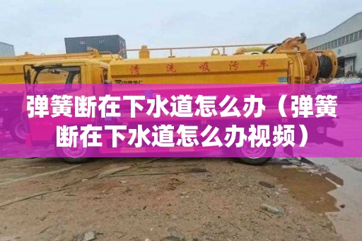 弹簧断在下水道怎么办（弹簧断在下水道怎么办视频）